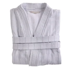 Home By Ilse Jacobsen Wellness-Badekåbe støvet blå striber L/XL