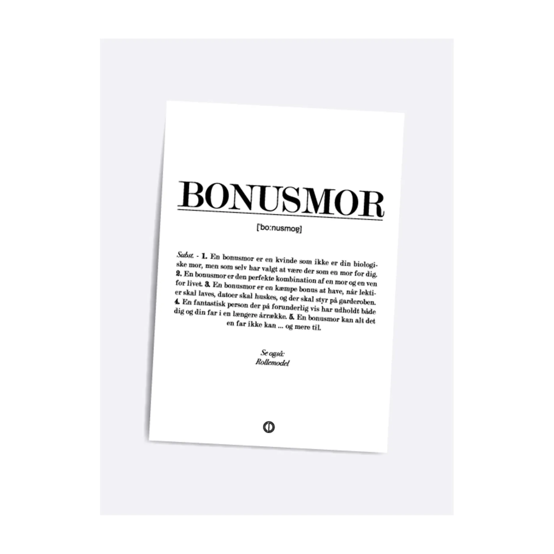 Dialægt/Citatplakat Plakater Og Billeder-Bonusmor Definitions