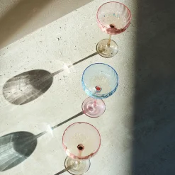 Sinnerup Glas-Candy Blue Champagneskål
