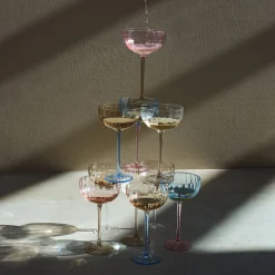 Sinnerup Glas-Candy Blue Champagneskål