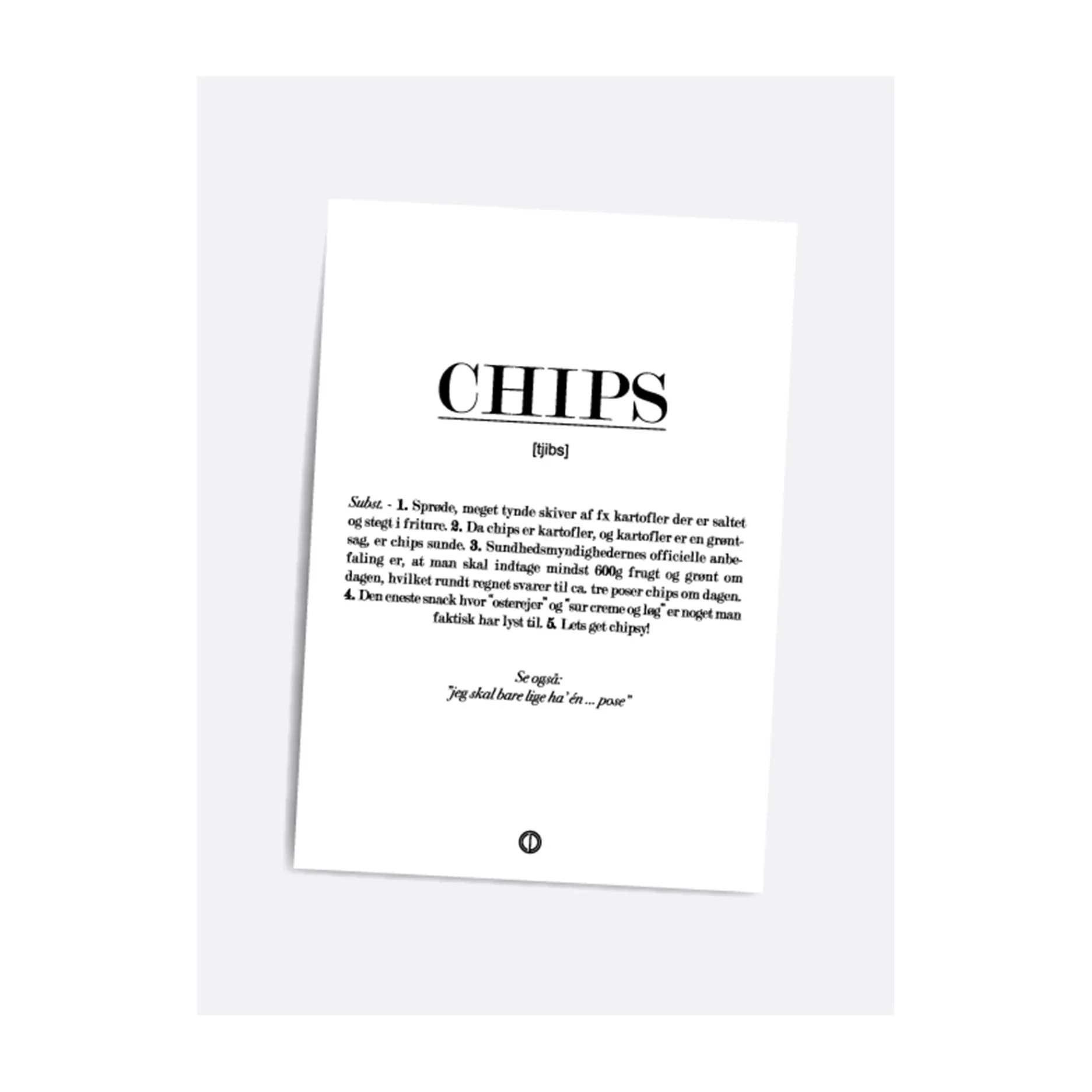 Dialægt/Citatplakat Plakater Og Billeder-Chips Definitions
