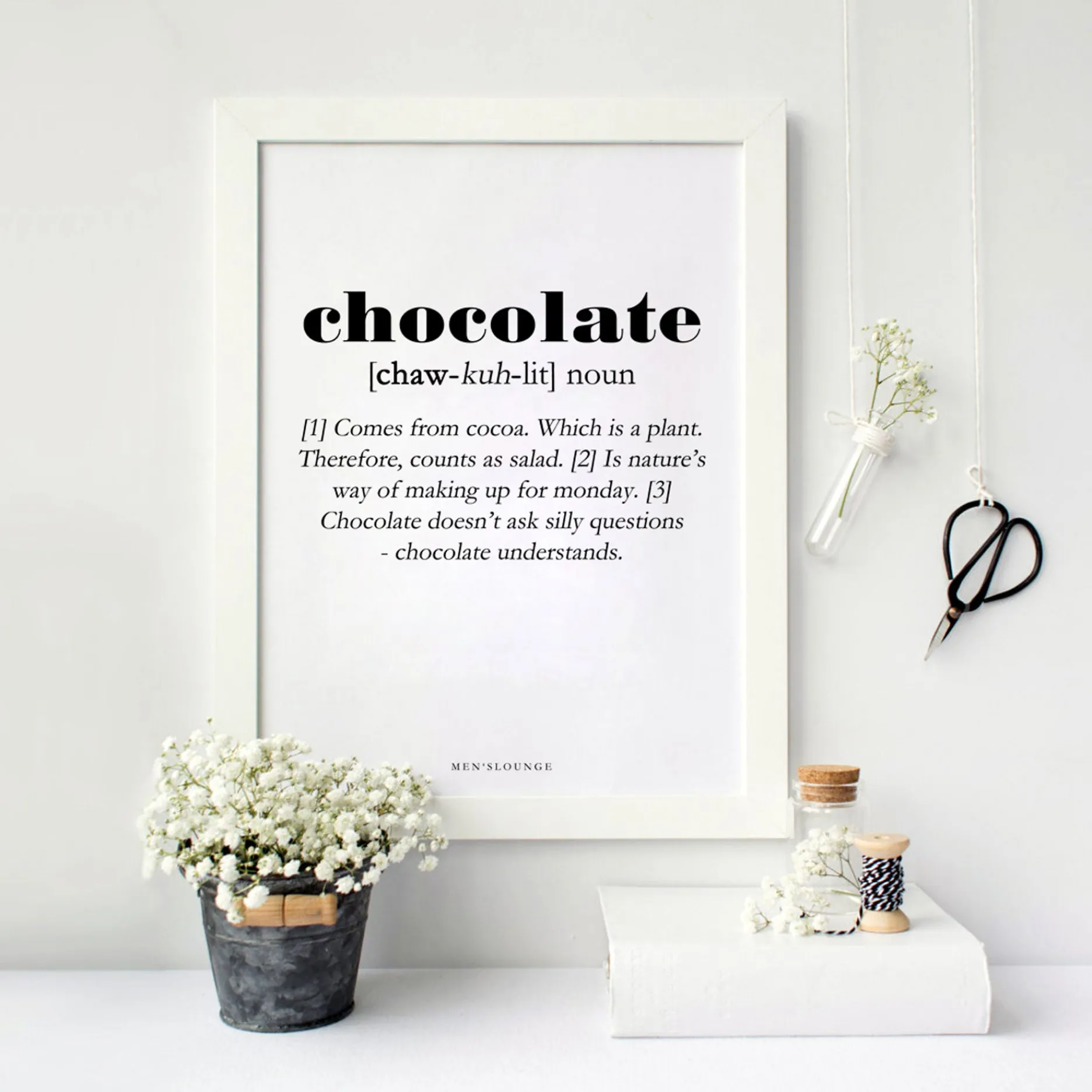 Men's Lounge Plakater Og Billeder-Chocolate Definition A4