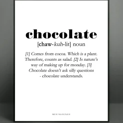 Men's Lounge Plakater Og Billeder-Chocolate Definition A4
