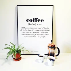 Men's Lounge Plakater Og Billeder-Coffee Definition A4