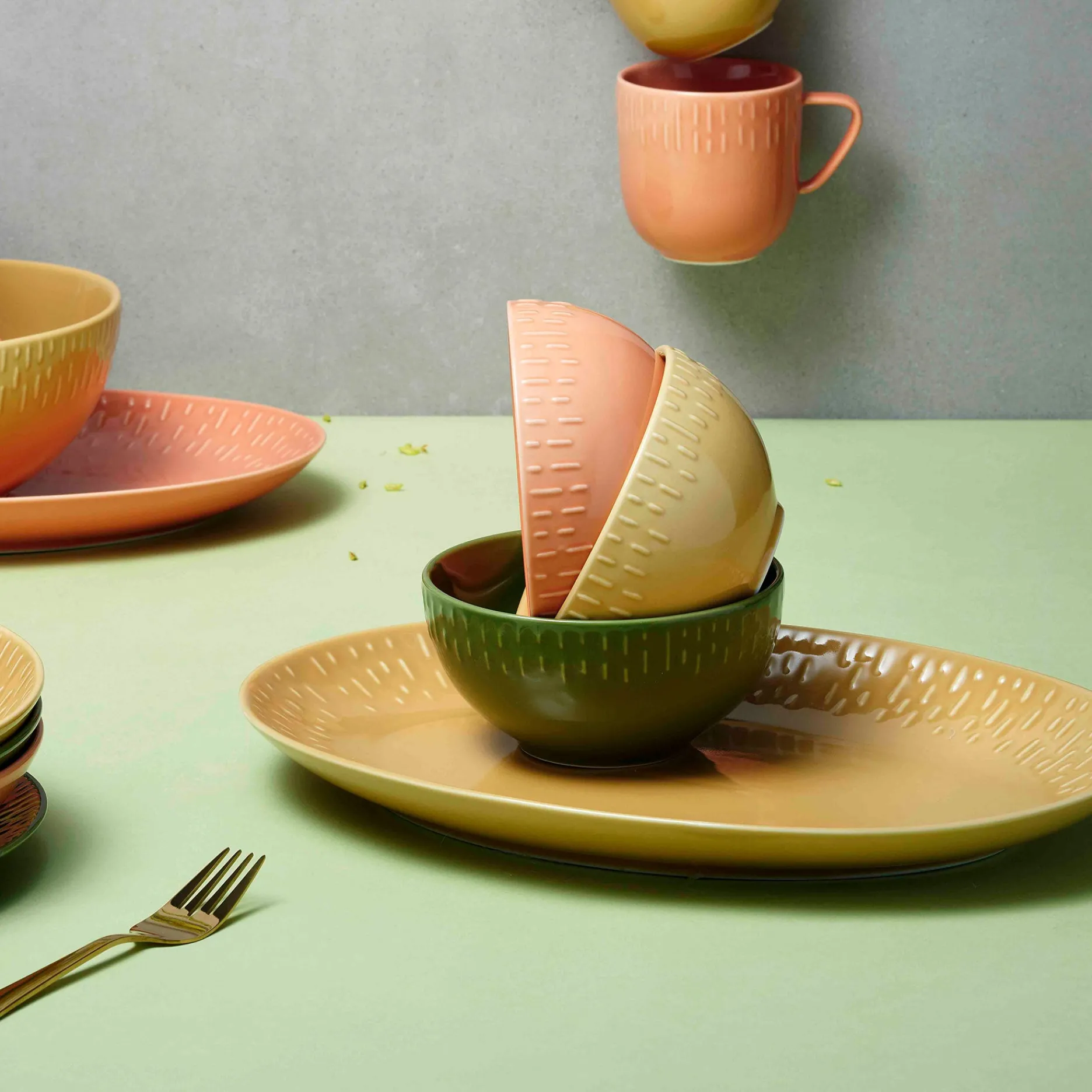 Aida Stel-Confetti fad oval mustard