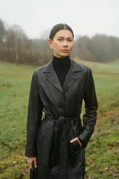 Créton Jakker-CRCami skind trenchcoat