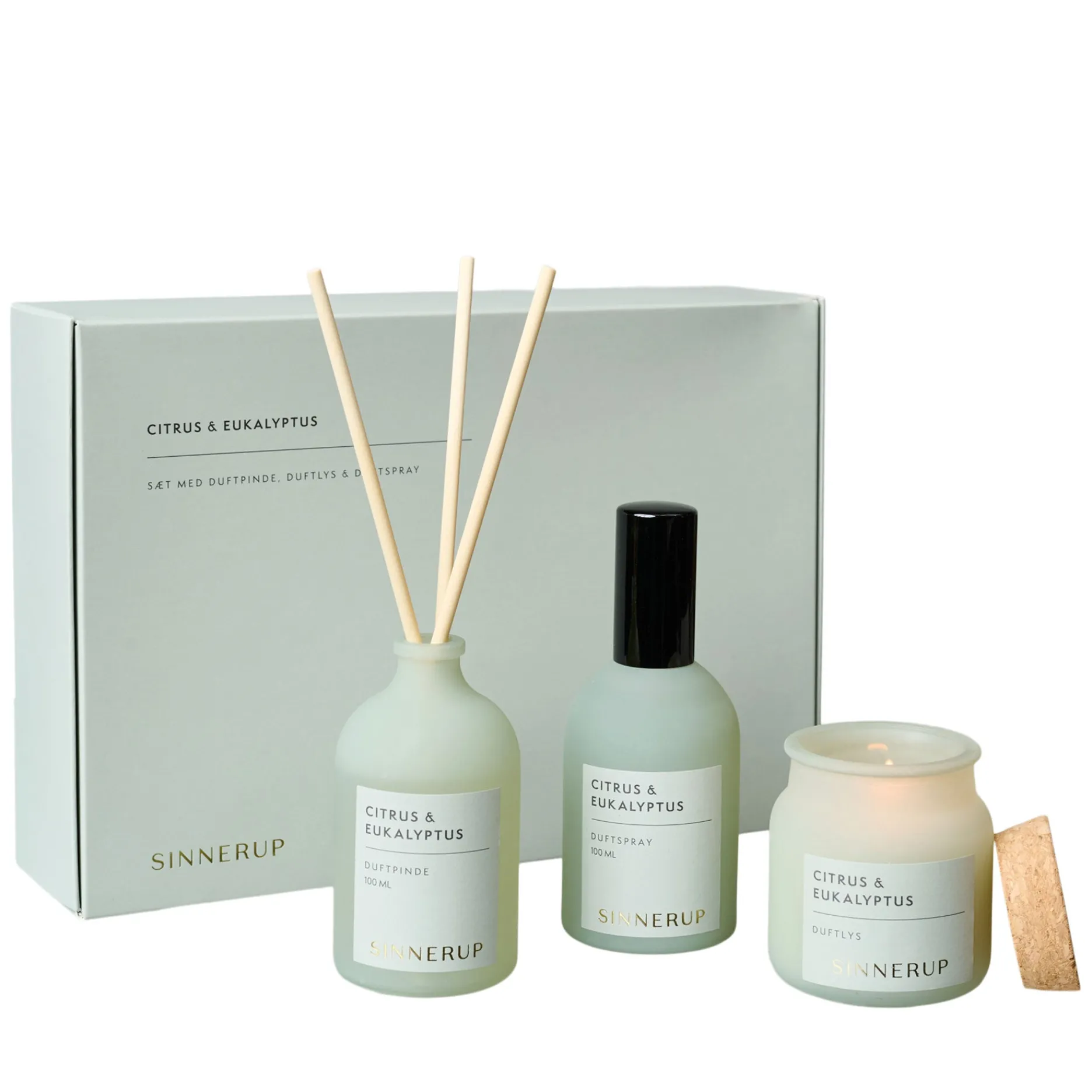 Sinnerup Wellness-Duftsæt grøn mist eukalyptus/citrus