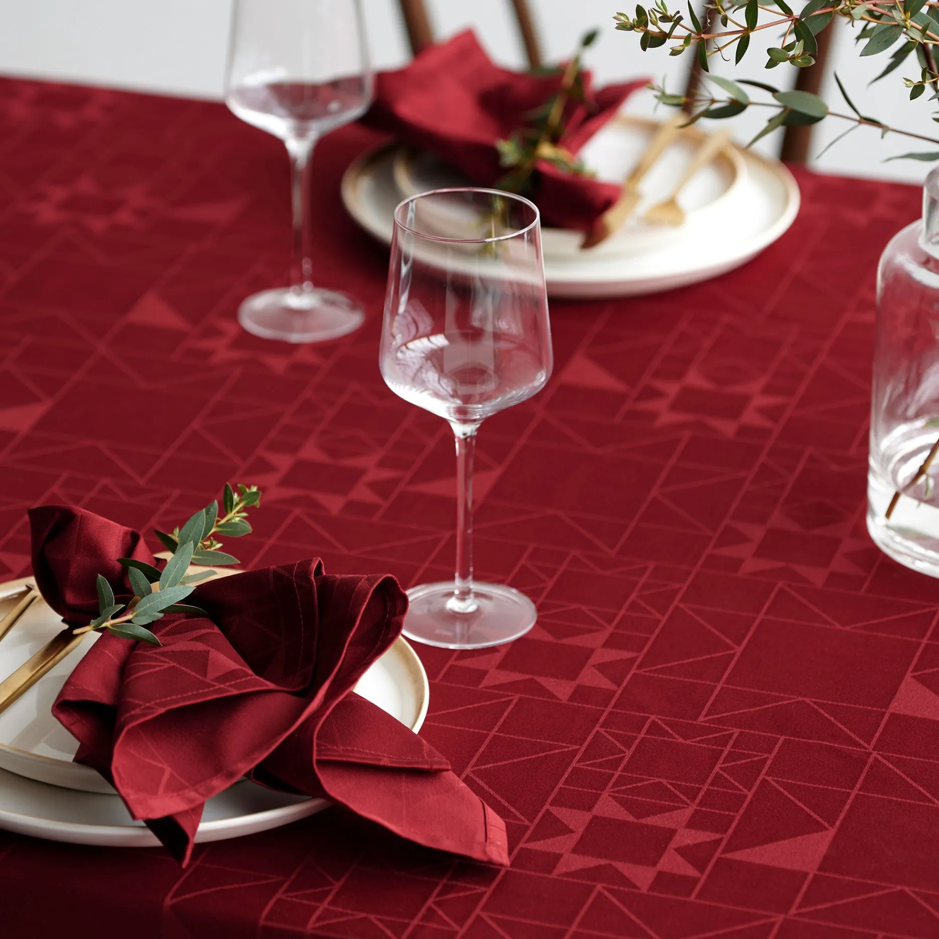 Södahl Duge-Dug dia160 Star Damask Red