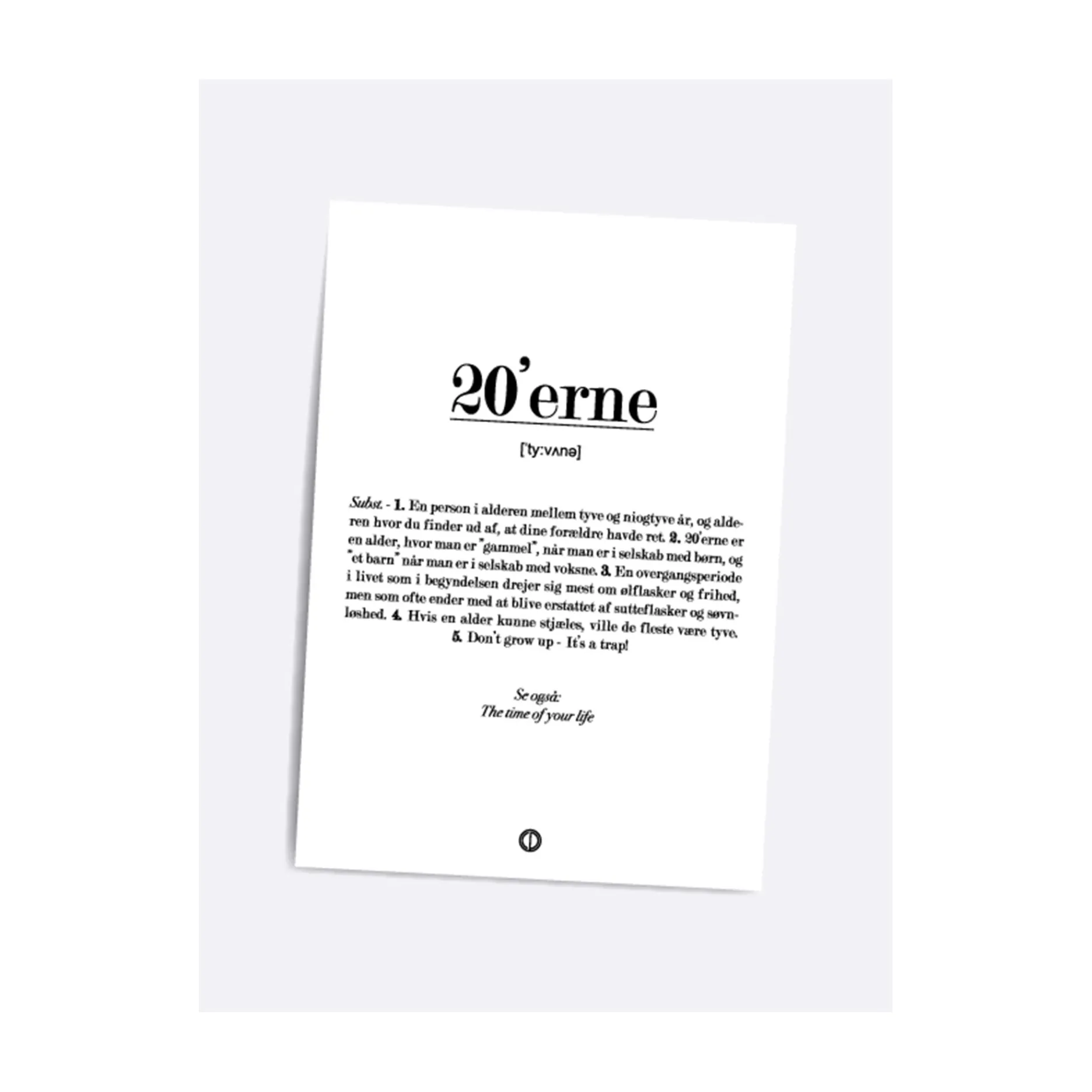 Dialægt/Citatplakat Plakater Og Billeder-20'erne Definitions