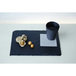 LIND DNA Coasters-Glass Mat Square Nupo Black