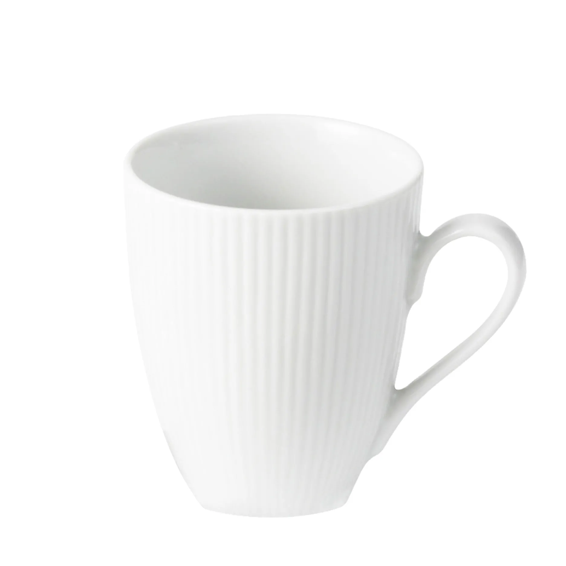 Aida Stel-Groovy krus 30 cl hvid porcelæn