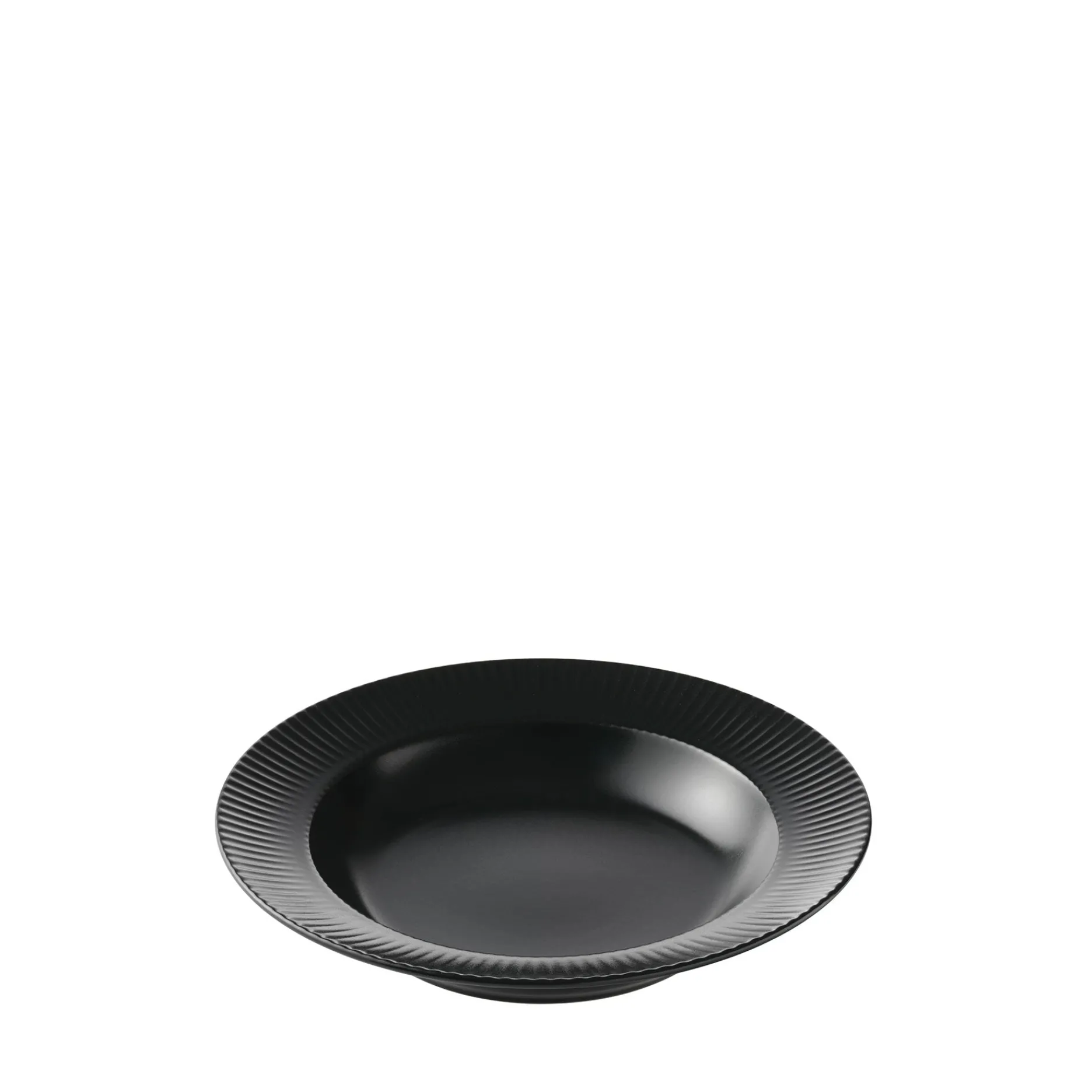Aida Stel-Groovy suppetallerken Ø23 cm sort stentøj