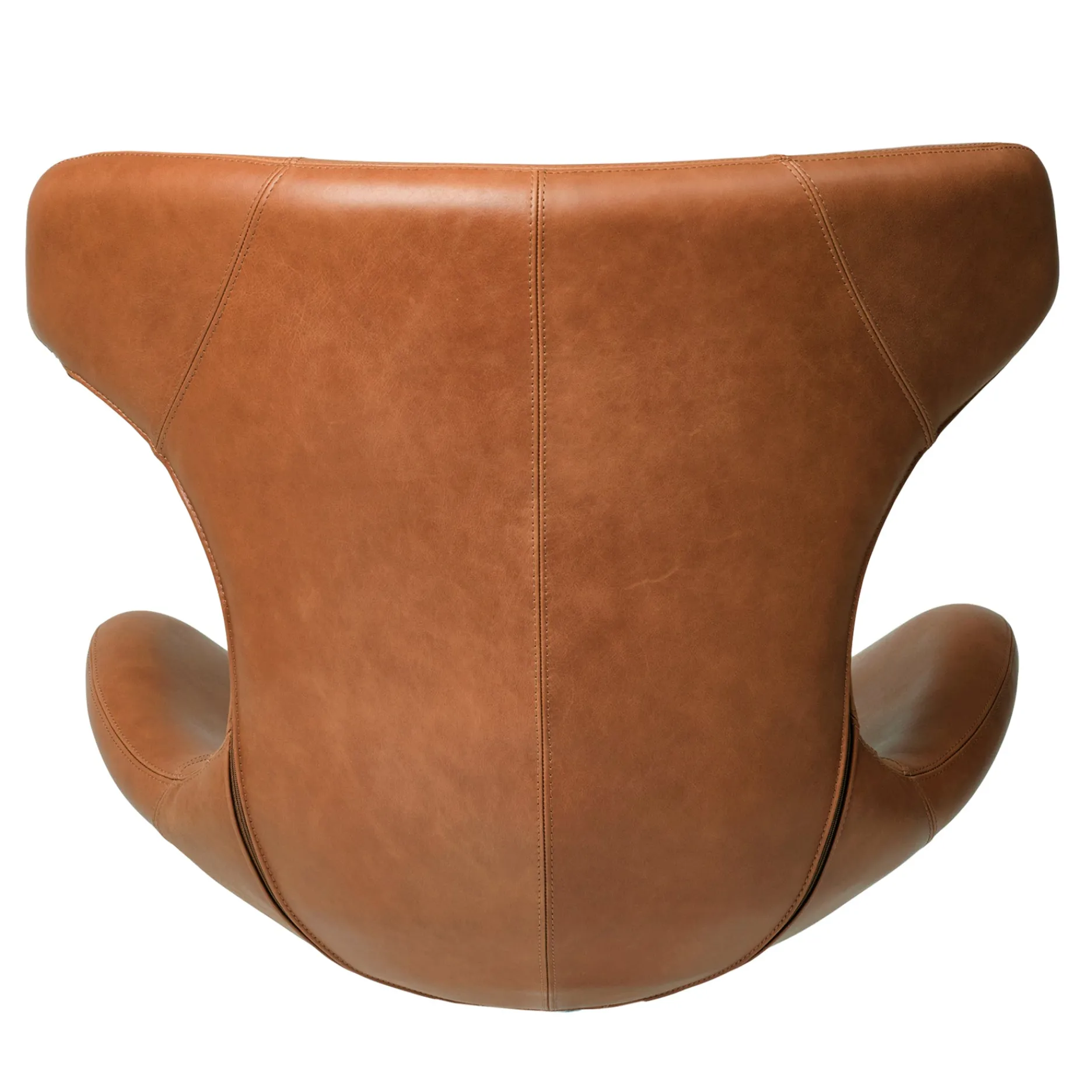 Furniture by Sinnerup Loungestole-Kato loungestol læder m. chrome drejesokkel