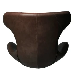 Furniture by Sinnerup Loungestole-Kato loungestol læder m. sort drejesokkel