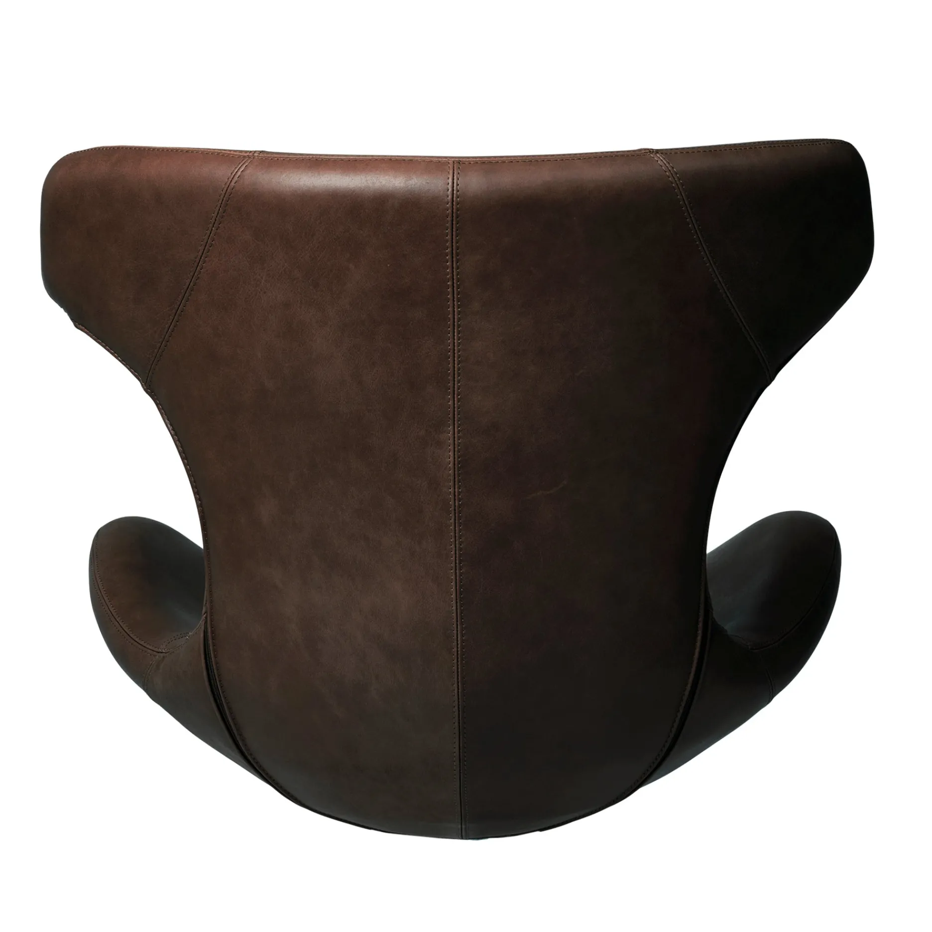 Furniture by Sinnerup Loungestole-Kato loungestol læder m. sort drejesokkel