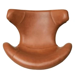 Furniture by Sinnerup Loungestole-Kato loungestol læder m. sort drejesokkel