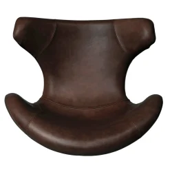 Furniture by Sinnerup Loungestole-Kato loungestol læder m. sort drejesokkel