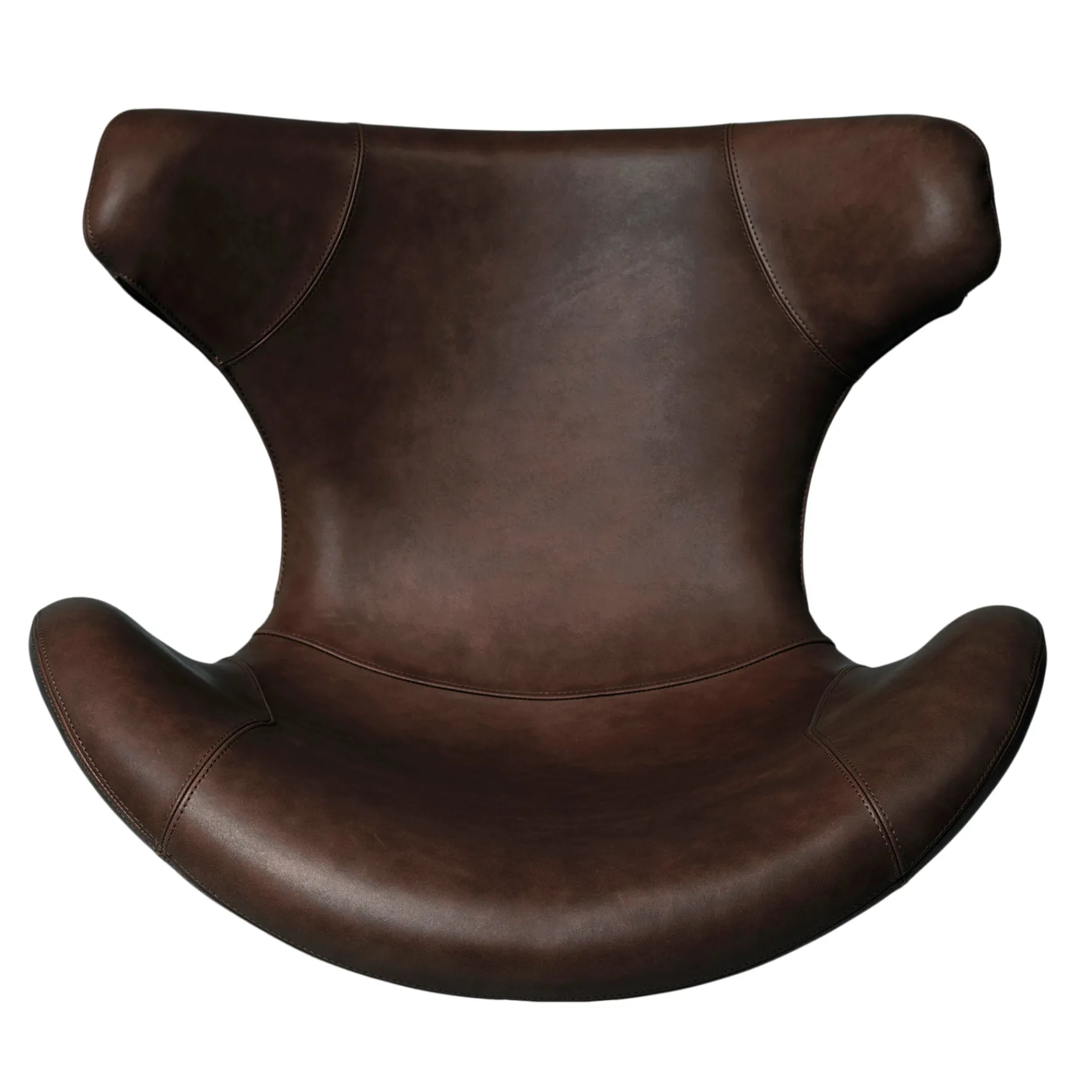 Furniture by Sinnerup Loungestole-Kato loungestol læder m. sort drejesokkel