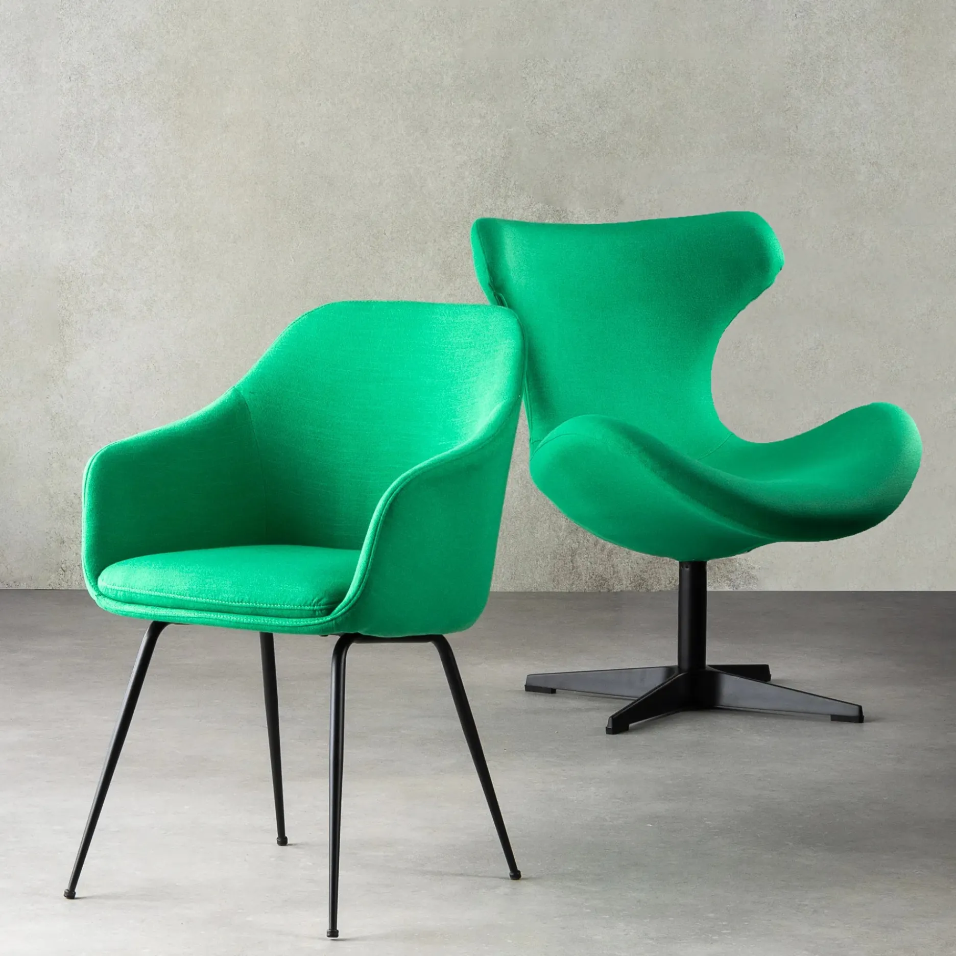 Furniture by Sinnerup Stole Tilbud|Loungestole-Kato stofsæde grøn