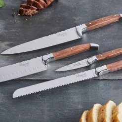 Laguiole by Hâws Knive-Knivsæt 4 dele rosewood