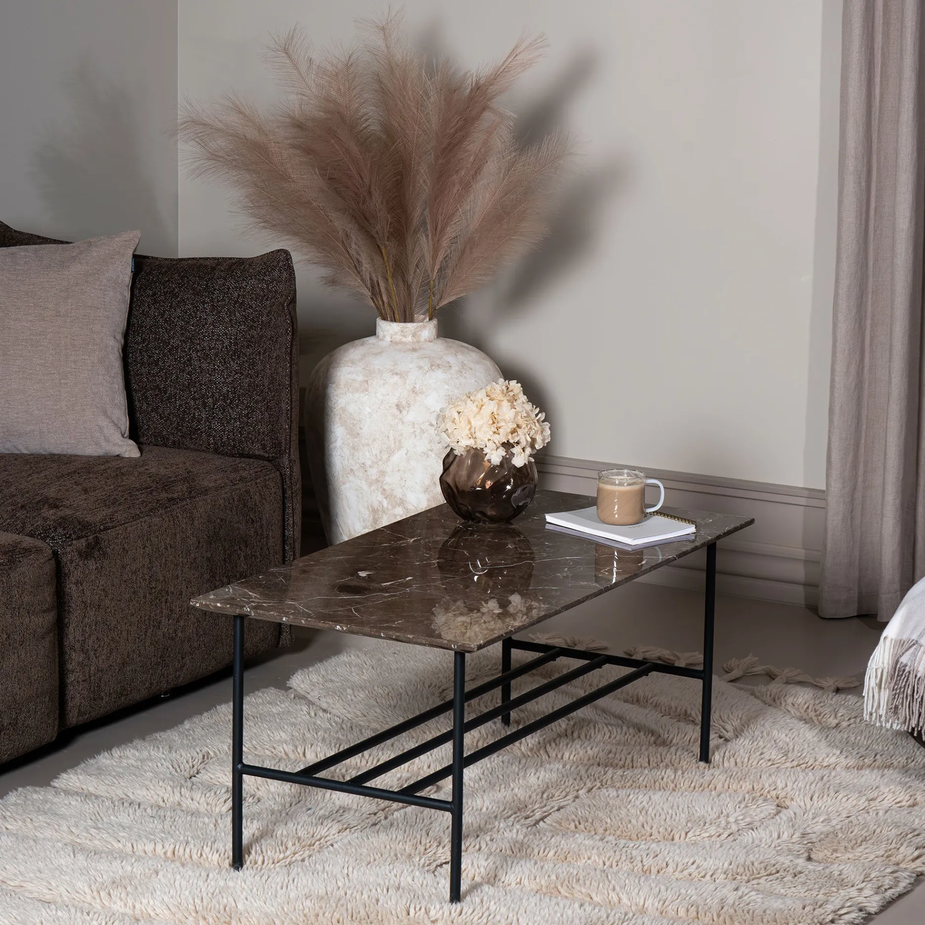 Furniture by Sinnerup Sofaborde-LINES II sofabord i marmor 100x50 cm