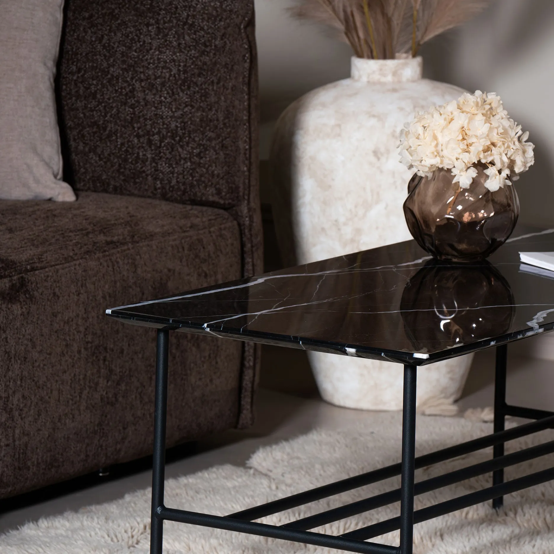 Furniture by Sinnerup Sofaborde-LINES II sofabord i marmor 100x50 cm