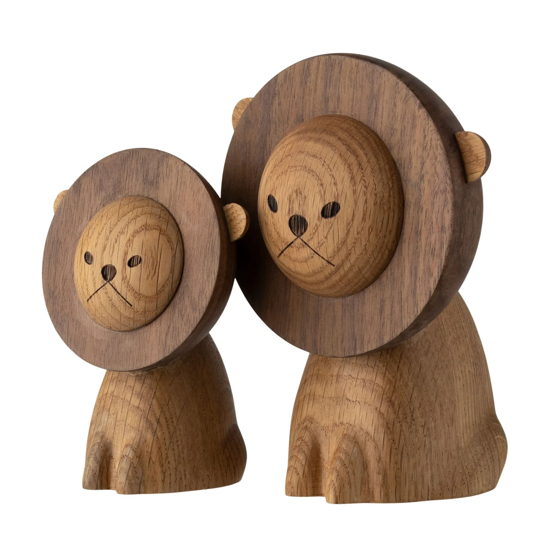 Sinnerup Figurer|Figurer-Løve i Eg/Valnød