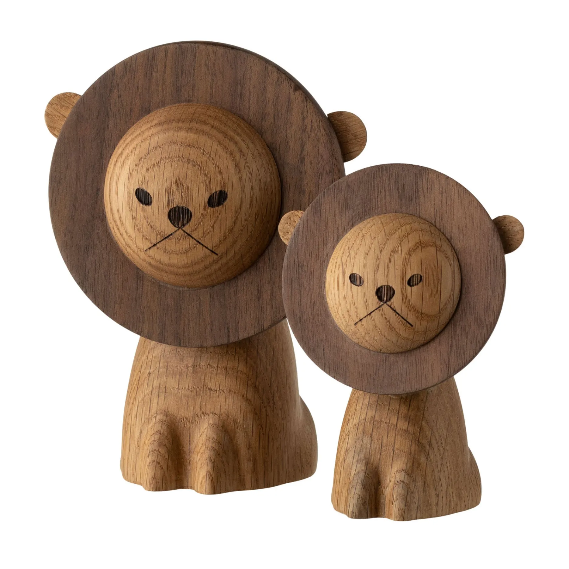 Sinnerup Figurer|Figurer-Løve i Eg/Valnød