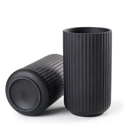 Lyngby Porcelæn Vaser-Lyngby Vase H25 sort porcelæn