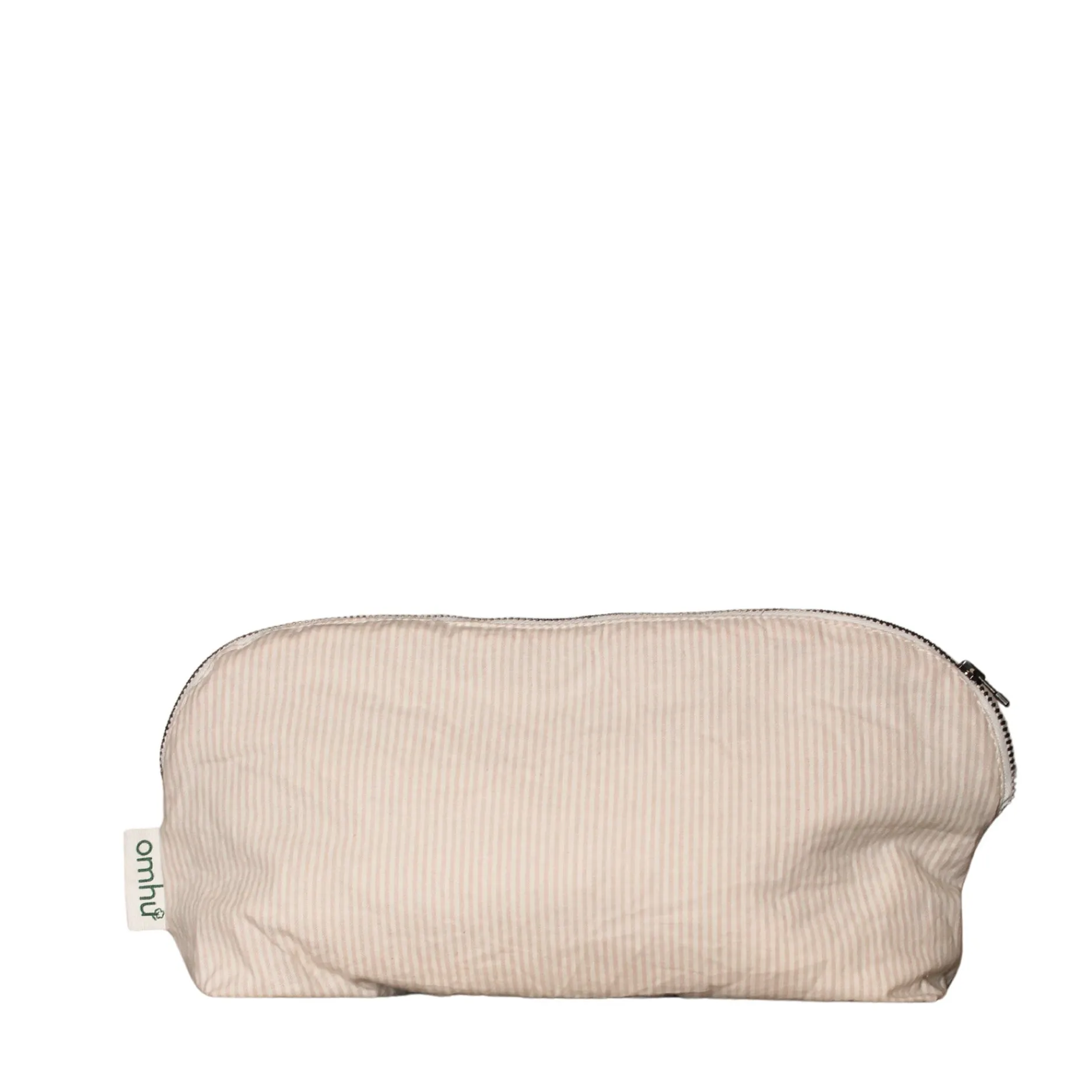 Omhu Wellness-Makeup pung 24x15 cm mini strib sand