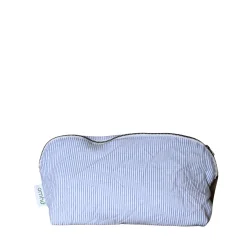 Omhu Wellness-Makeup pung 24x15 cm mini strib blå