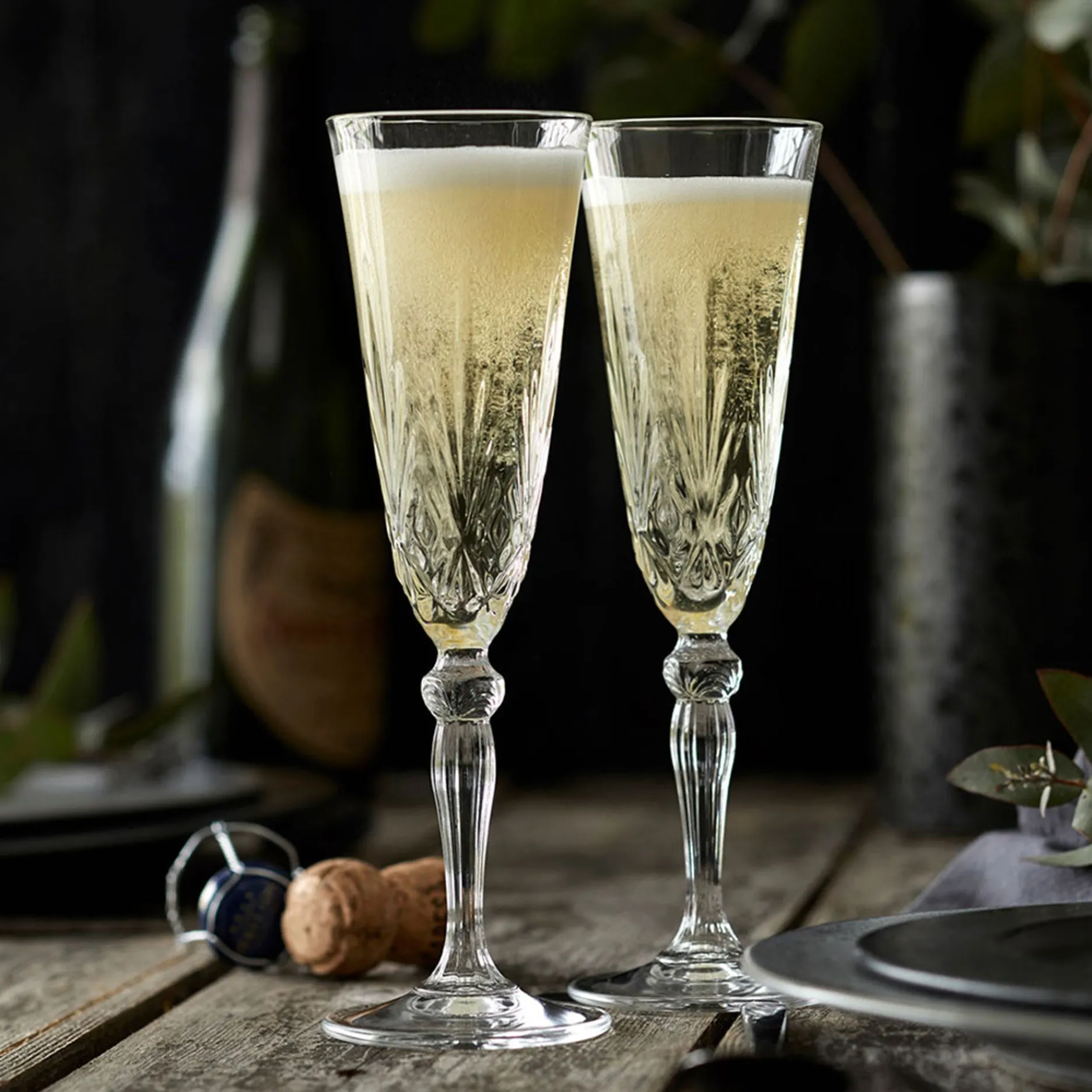 Lyngby Glas Tilbud-Melodia champagneglas 16 cl 4 stk