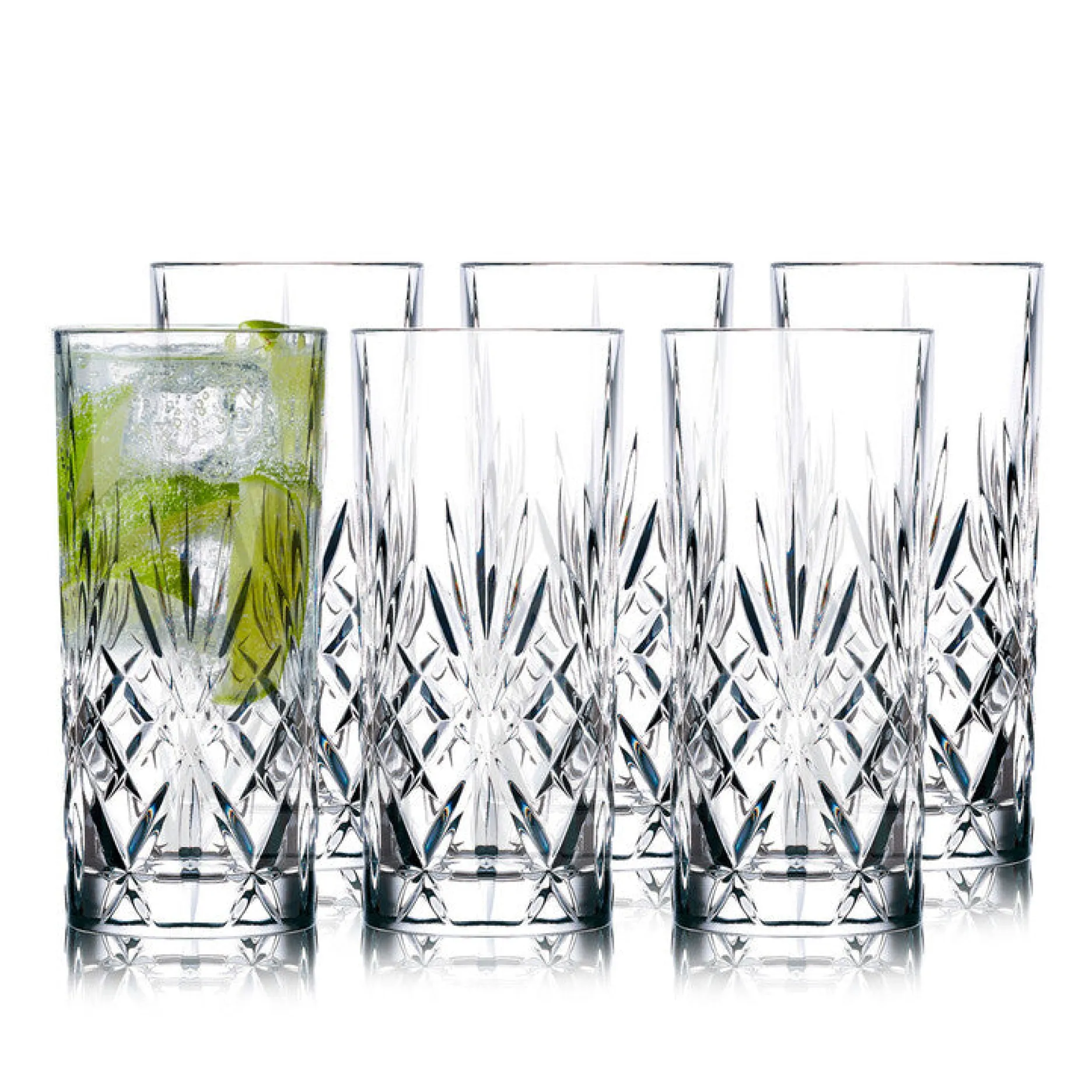 Lyngby Glas Bar & Vin|Glas-Melodia highball krystalglas 6 stk.
