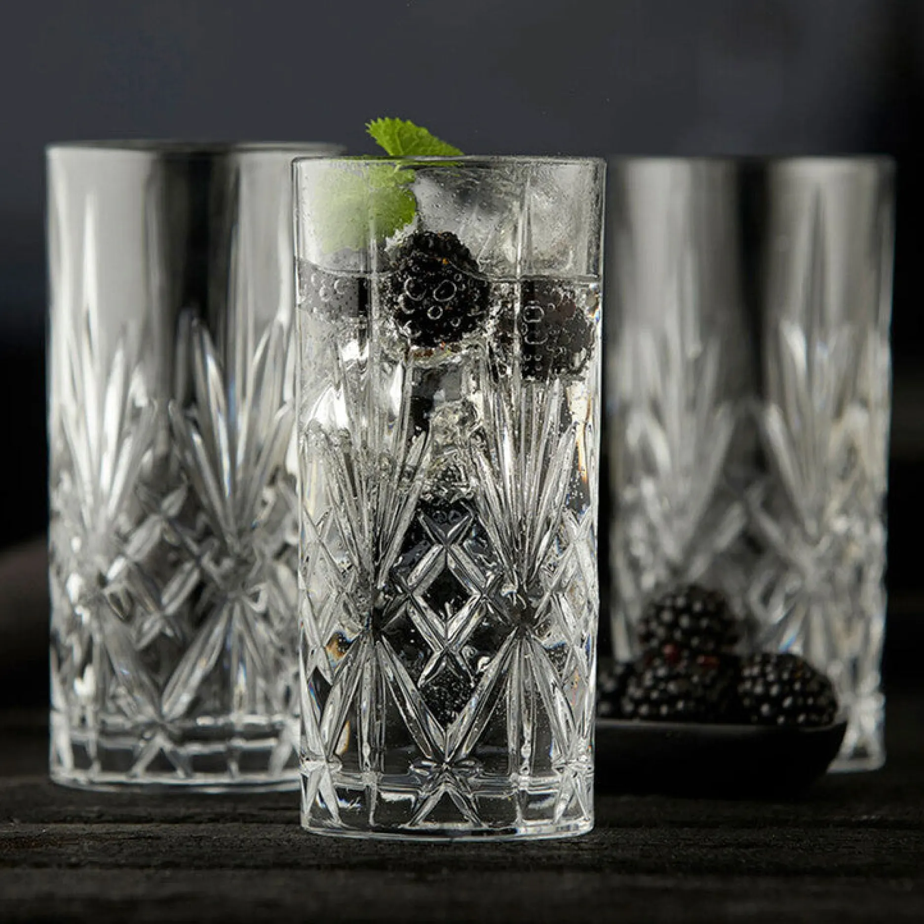 Lyngby Glas Bar & Vin|Glas-Melodia highball krystalglas 6 stk.