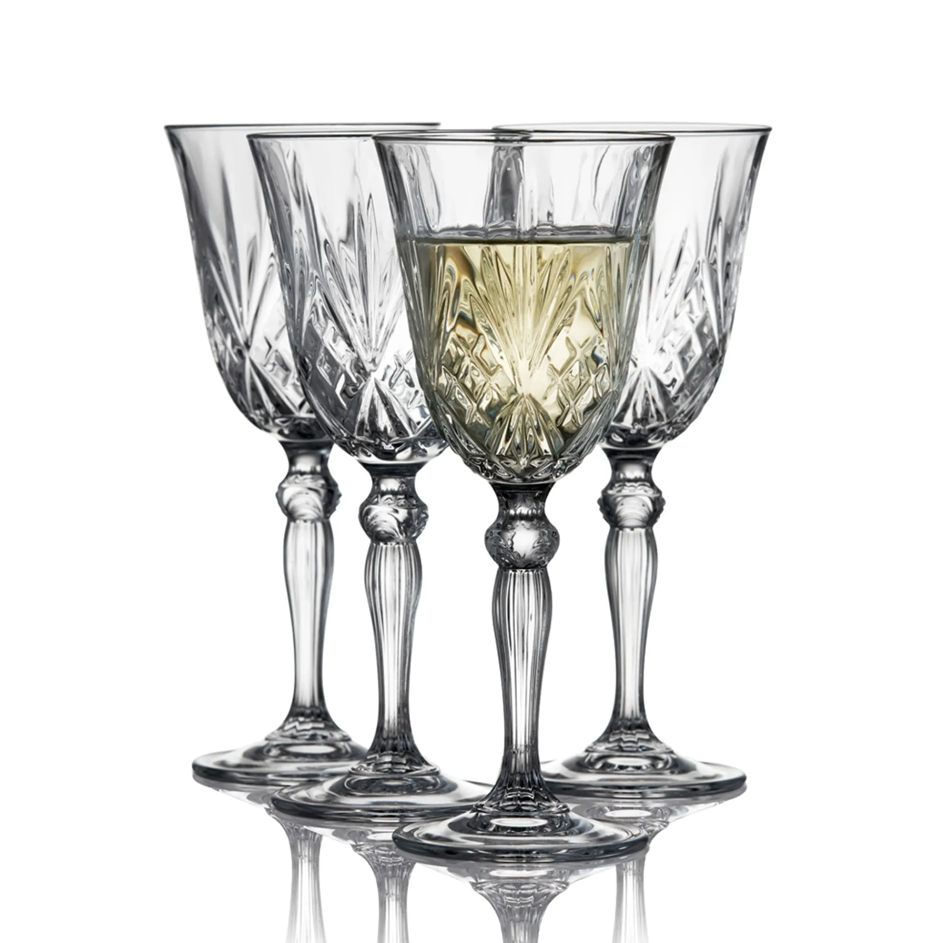Lyngby Glas Glas-Melodia hvidvinglas 4 stk