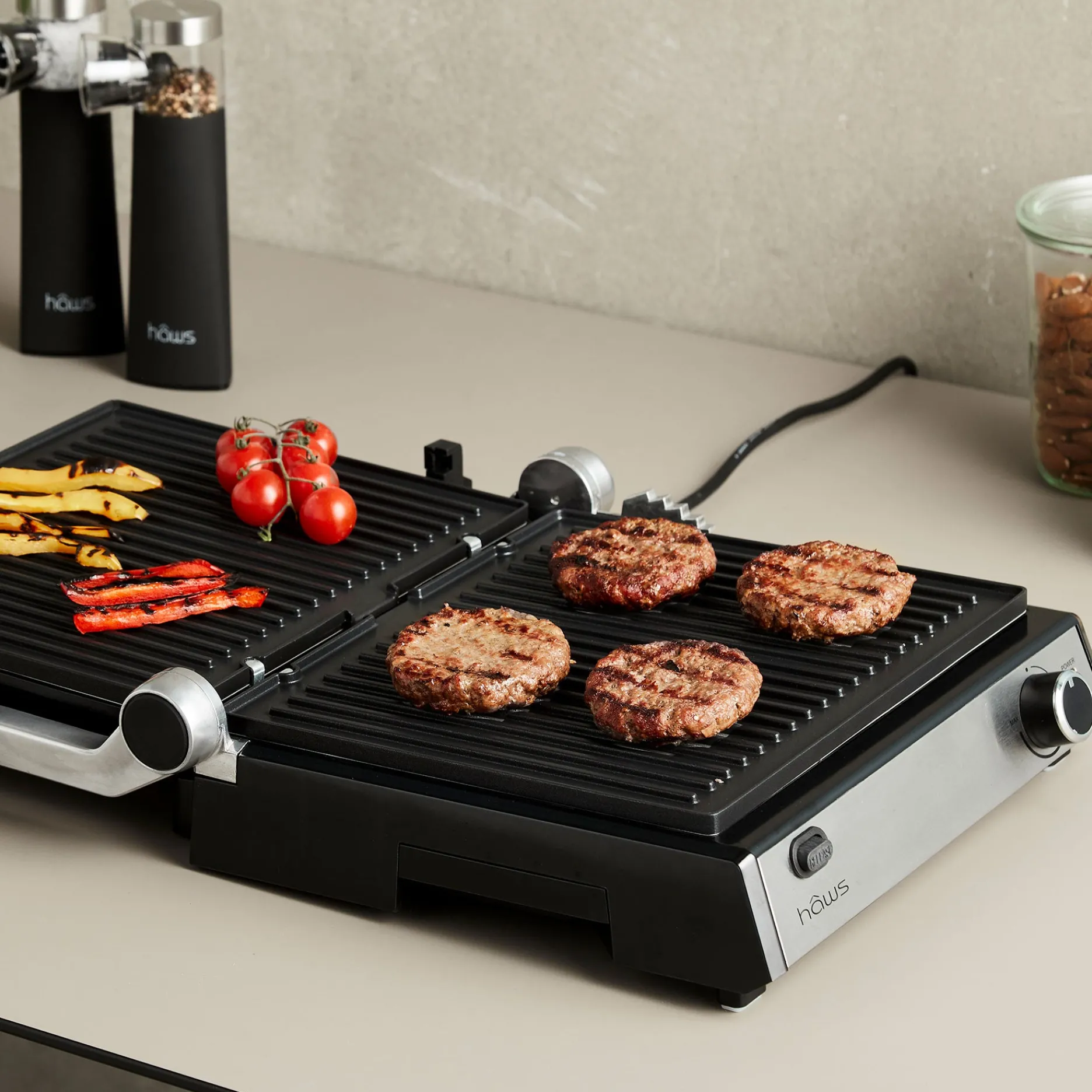 Hâws Køkkenmaskiner-Møn paninigrill 2000W