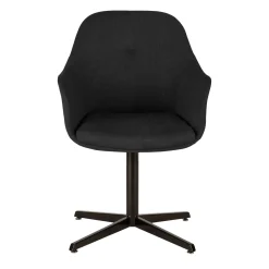 Furniture by Sinnerup Spisebordsstole-New Age sort stof m. drejefod