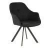 Furniture by Sinnerup Spisebordsstole-New Age sort stof m. drejeben
