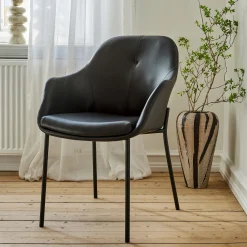 Furniture by Sinnerup Spisebordsstole-New Age spisebordsstol læder m.fast ben