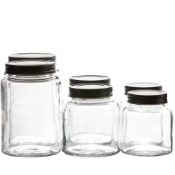 Sinnerup Opbevaring|Opbevaring-Opbevaringsglas med låg 6 stk.
