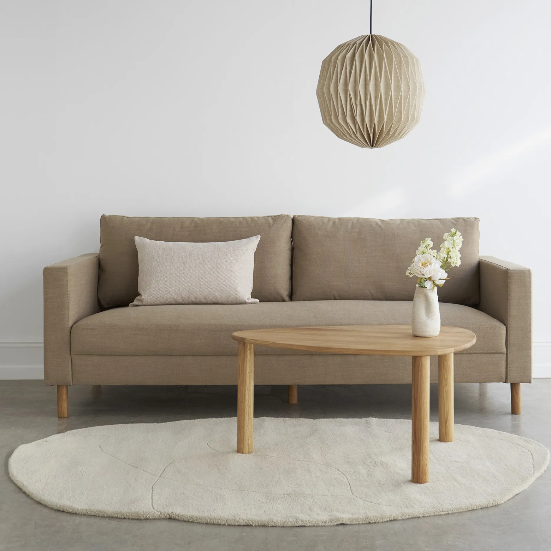Furniture by Sinnerup Sofaborde|Sideborde-Pebble sofabord Ø90 cm, FSC-certificeret egetræ