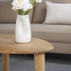 Furniture by Sinnerup Sofaborde|Sideborde-Pebble sofabord Ø90 cm, FSC-certificeret egetræ