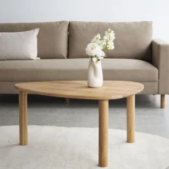 Furniture by Sinnerup Sofaborde|Sideborde-Pebble sofabord Ø90 cm, FSC-certificeret egetræ