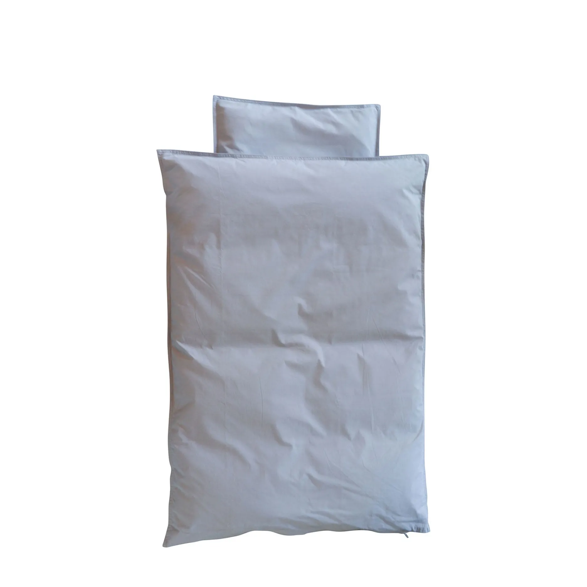 Omhu Sengetøj-Percale sengetøj baby 70x100 cm lys grå