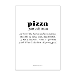 Men's Lounge Plakater Og Billeder-Pizza Definition 30x40