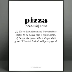 Men's Lounge Plakater Og Billeder-Pizza Definition 30x40