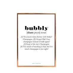 Men's Lounge Plakater Og Billeder-Plakat - Bubbly Definition A4