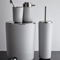 Södahl Tandbørsteholdere-Plissé tandbørstekrus light grey