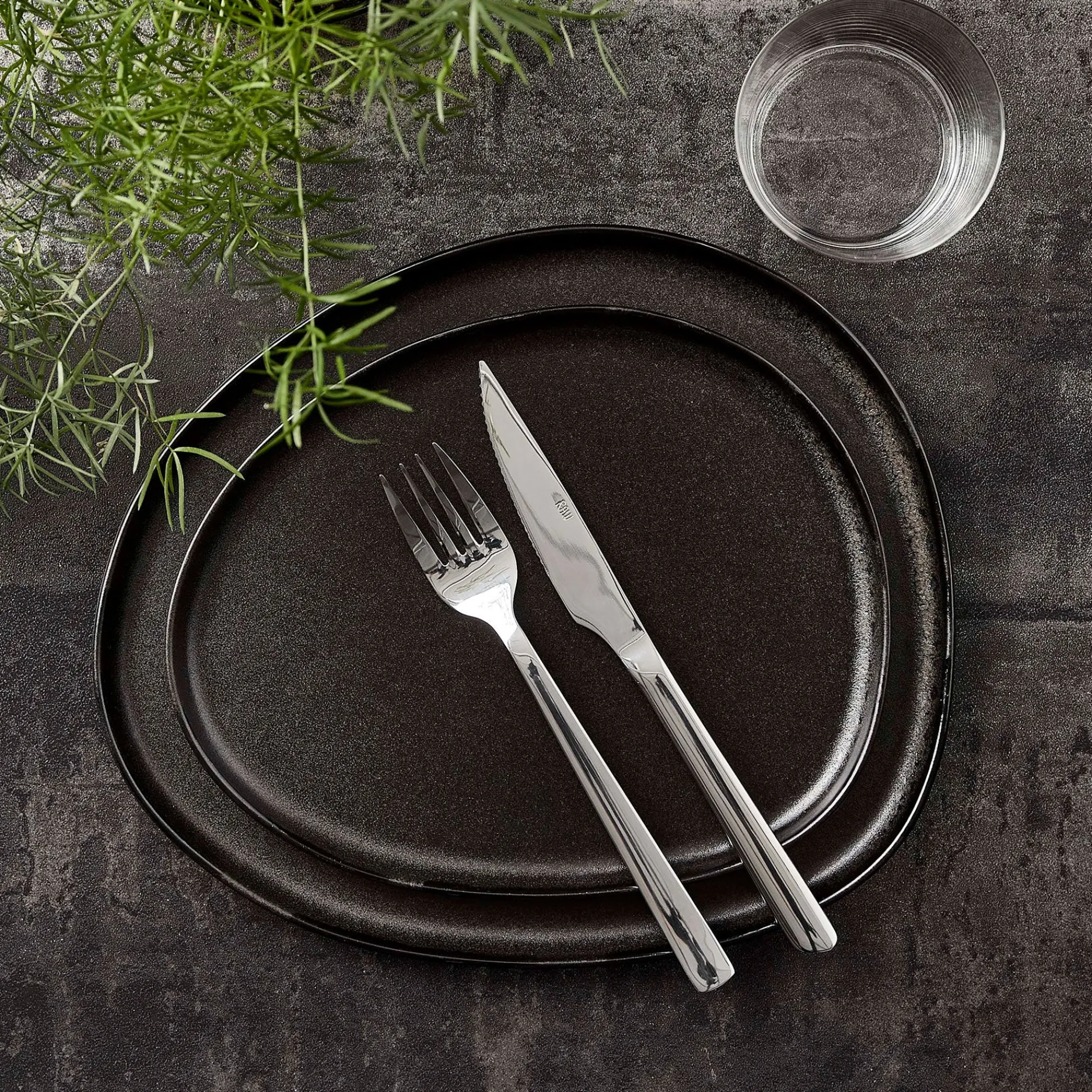 Aida Stel-RAW Organic middagstallerken titanium black