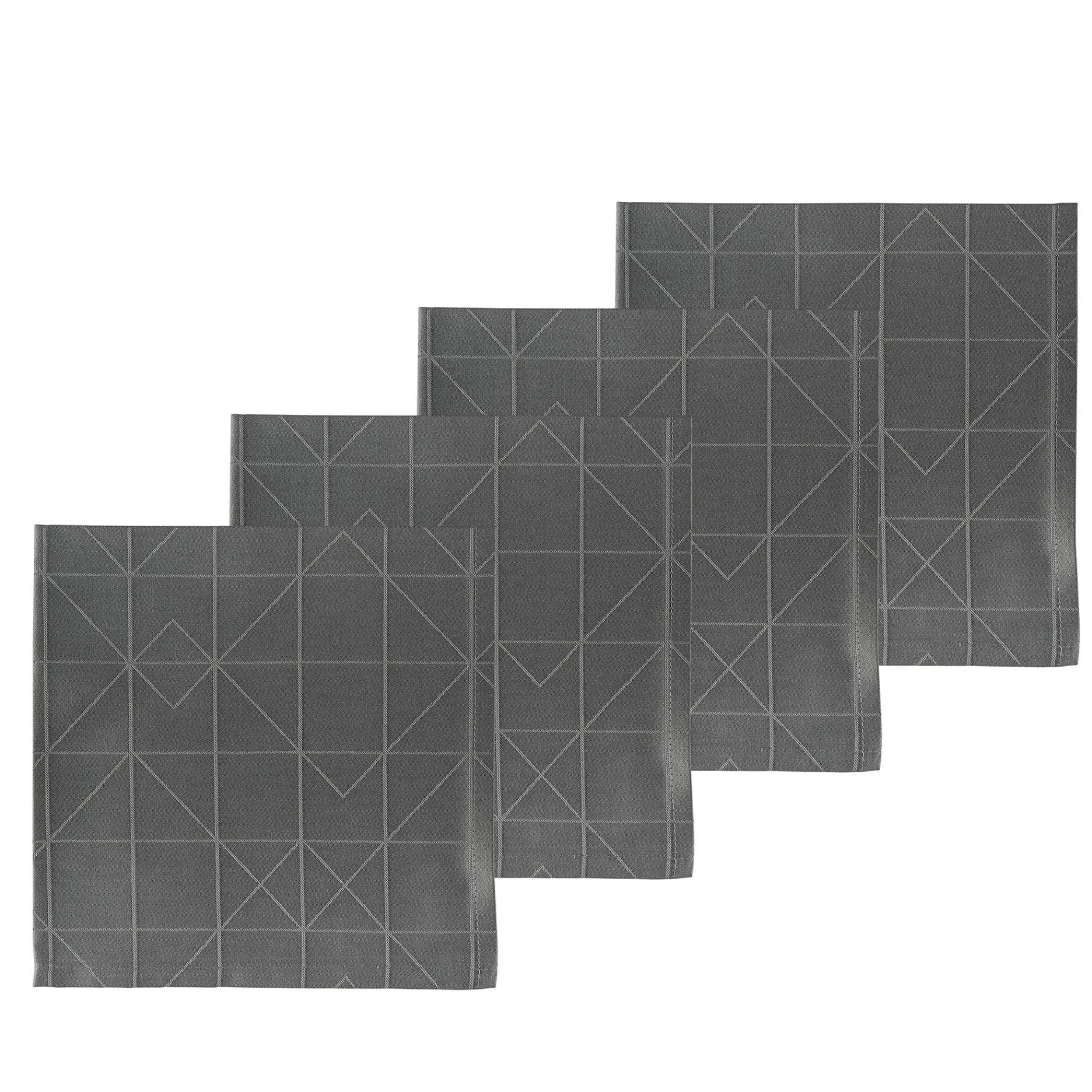 Södahl Tilbud|Stofservietter-Refined serviet damask 4 stk grey